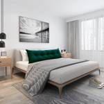 Grand coussin de lit décoratif, velours Vert - Largeur : 100 cm