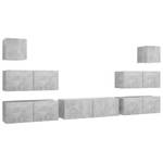 TV-Schrank 7er Set D975 Grau - Holzwerkstoff - 30 x 30 x 80 cm