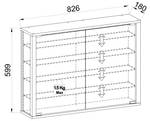 Wandvitrine Glasvitrine Vitrosa L Grau - Holzwerkstoff - Glas - 83 x 60 x 18 cm