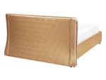 Doppelbett PARIS Gold - Silber - Echtleder - 215 x 83 x 228 cm