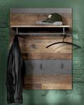 Wandgarderobe Irwin Grau - Holz teilmassiv - 80 x 106 x 28 cm