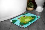 Badteppich Süßer Frosch Grün - Textil - 75 x 45 x 75 cm