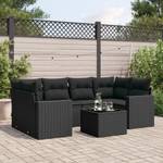 Gartensitzgruppe K2249(7-tlg) Schwarz - Massivholz - 69 x 62 x 66 cm