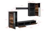SARAI Wohnwand Old wood/Matera ohne LED Braun - Holzwerkstoff - 240 x 180 x 40 cm