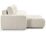 Ecksofa SILE L Creme - Armlehne beidseitig montierbar - Ecke davorstehend links - Ottomane davorstehend links