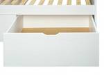 Containerbett mit 2 großen Schubladen Weiß - Holz teilmassiv - 63 x 98 x 205 cm