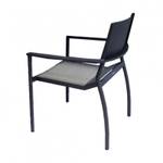 2 chaises jardin aluminium et textilène Noir - Textile - 56 x 84 x 59 cm