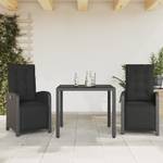 Bistro-Set-k467 ( 3-tlg ) Schwarz