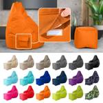 Lot de 2: pouf + tabouret "Cozy+Cube" Orange