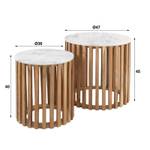 Couchtisch Uday Braun - Holzwerkstoff - Stein - Holzart/Dekor - 24 x 45 x 24 cm