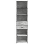 Highboard DE3227 Grau - Holzwerkstoff - 43 x 185 x 50 cm