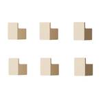 Kleiderhaken PALO 6er Set Beige