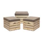 Sitzhocker mit Stauraum NATURE  3er Set Beige