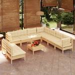 Salon de jardin Blanc - Bois massif - 64 x 29 x 64 cm