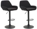 Tabouret de bar Braga Lot de 2 Noir - Noir