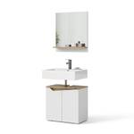 Badmöbel-Set Marelle 40847 Braun - Weiß - Holzwerkstoff - 60 x 57 x 35 cm