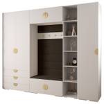 Garderobe Inova 4 Z11 Braun - Gold - Weiß - Gold