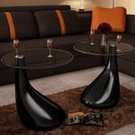 Couchtische 2er Set D127 Hochglanz Schwarz