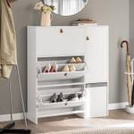 Armoire à Chaussures FSR107-W Blanc - Bois manufacturé - 95 x 121 x 30 cm