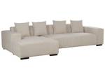 Ecksofa LUNGO Beige - Naturfaser - 285 x 62 x 160 cm