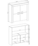 Wohnzimmer-Set SKY 5-teilig Braun - Holzwerkstoff - 345 x 197 x 37 cm