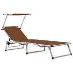 Chaise longue 296458 Marron - Métal - 58 x 26 x 186 cm