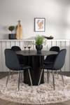 Essgruppe Olivia 68 (5-teilig) Schwarz - Massivholz - 110 x 75 x 110 cm