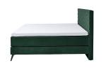 Lit boxspring SINDAR Noir - Vert foncé - Largeur : 162 cm - Noir