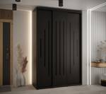 ARMOIRE À PORTES COULISSANTES DAVOS 12 Noir - Largeur : 150 cm