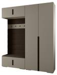 Garderobe Inova 1 Z18 Schwarz - Braun - Grau