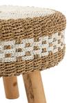 Tabouret ALENA  Coton Blanc / Textile - 79 x 55 x 79 cm