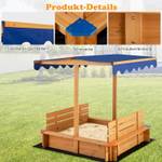 Sandkasten FE32259DE Braun - Holzwerkstoff - 121 x 121 x 121 cm