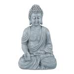 Buddha Figur sitzend 30 cm Grau