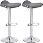 Tabouret de bar Shanghai Lot de 2 Gris