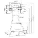 TV-Ständer LUMFS40-46T_ZWART Schwarz - Metall - 84 x 146 x 60 cm