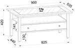 Beistelltisch Lingis Schwarz - Holzwerkstoff - 90 x 42 x 54 cm