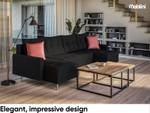 Ecksofa Scando U-Form Schwarz