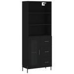 Highboard DE9694 Schwarz - Holzwerkstoff - 34 x 180 x 70 cm