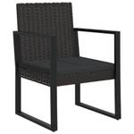 Gartensessel 362324 Schwarz - Metall - Polyrattan - 51 x 74 x 57 cm