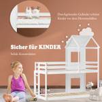 Kinder Etagenbett FZLT89 Weiß - Massivholz - 97 x 209 x 216 cm