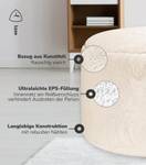 Pouf Der Flauschige Beige - 50 x 30 x 50 cm