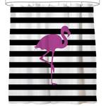 Duschvorhang Flamingo 180 x 200 cm Pink - Textil - 180 x 200 x 200 cm