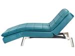 Chaiselongue LOIRET Blau - Petrol - Silber