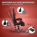 Gaming Stuhl mit Massagefunktion Schwarz - Rot - Kunstleder - 62 x 128 x 62 cm