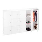 Garde-robe système modulable 11 cubes Blanc