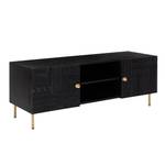 Meuble TV Chimane Noir - Bois massif - 120 x 45 x 120 cm