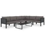 Mittelsofa 49398 Grau - Metall - Polyrattan - 64 x 64 x 68 cm