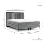 Boxspringbett Rhodes Grau - Breite: 182 cm