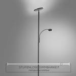 LED Deckenfluter Stehleuchte Schwarz - Metall - 59 x 193 x 59 cm