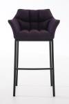 Tabouret de bar Damaso Lot de 2 Mauve - Noir